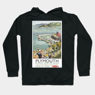 Plymouth, Devon - BR - Vintage Railway Travel Poster - 1950s Hoodie